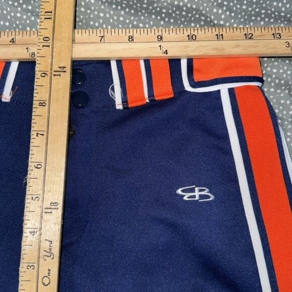 Boombah Youth Baseball Pants Blue/Orange Size 26 - Picture 8 of 8